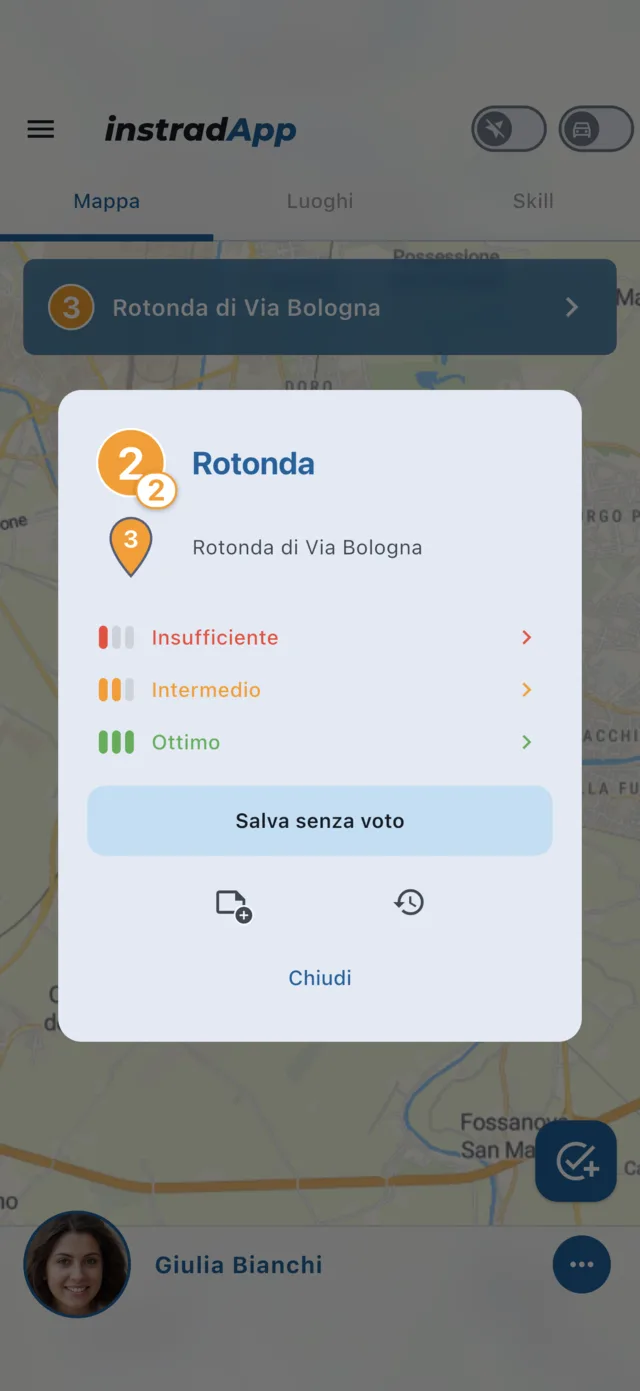 Valutazione di una manovra con voto verde, giallo o rosso